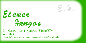 elemer hangos business card